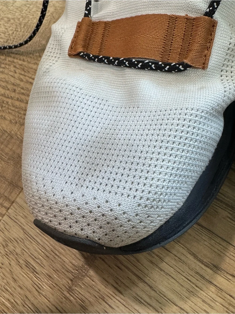 On Running Men's White and Brown Sneakers with Black Sole